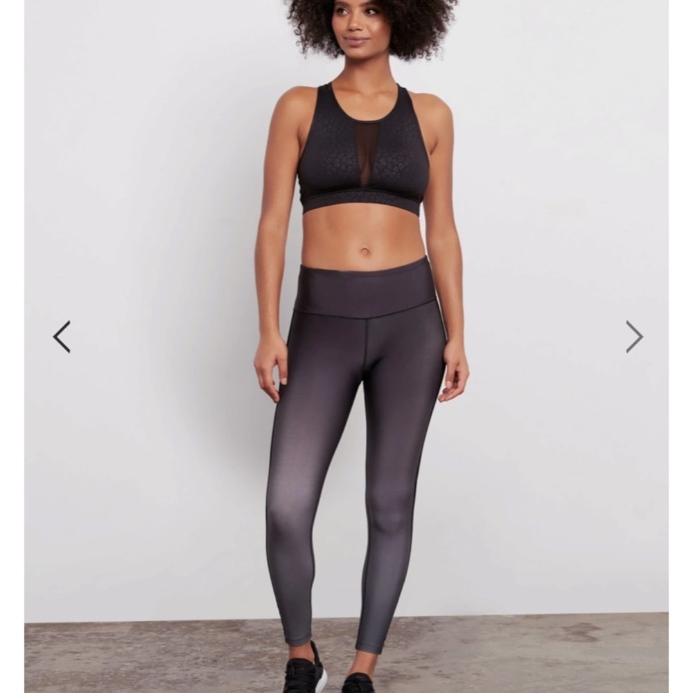 BCBGMaxAzria Iris Velvet Stripe Ombré Leggings M Legging Comfort Athleisure